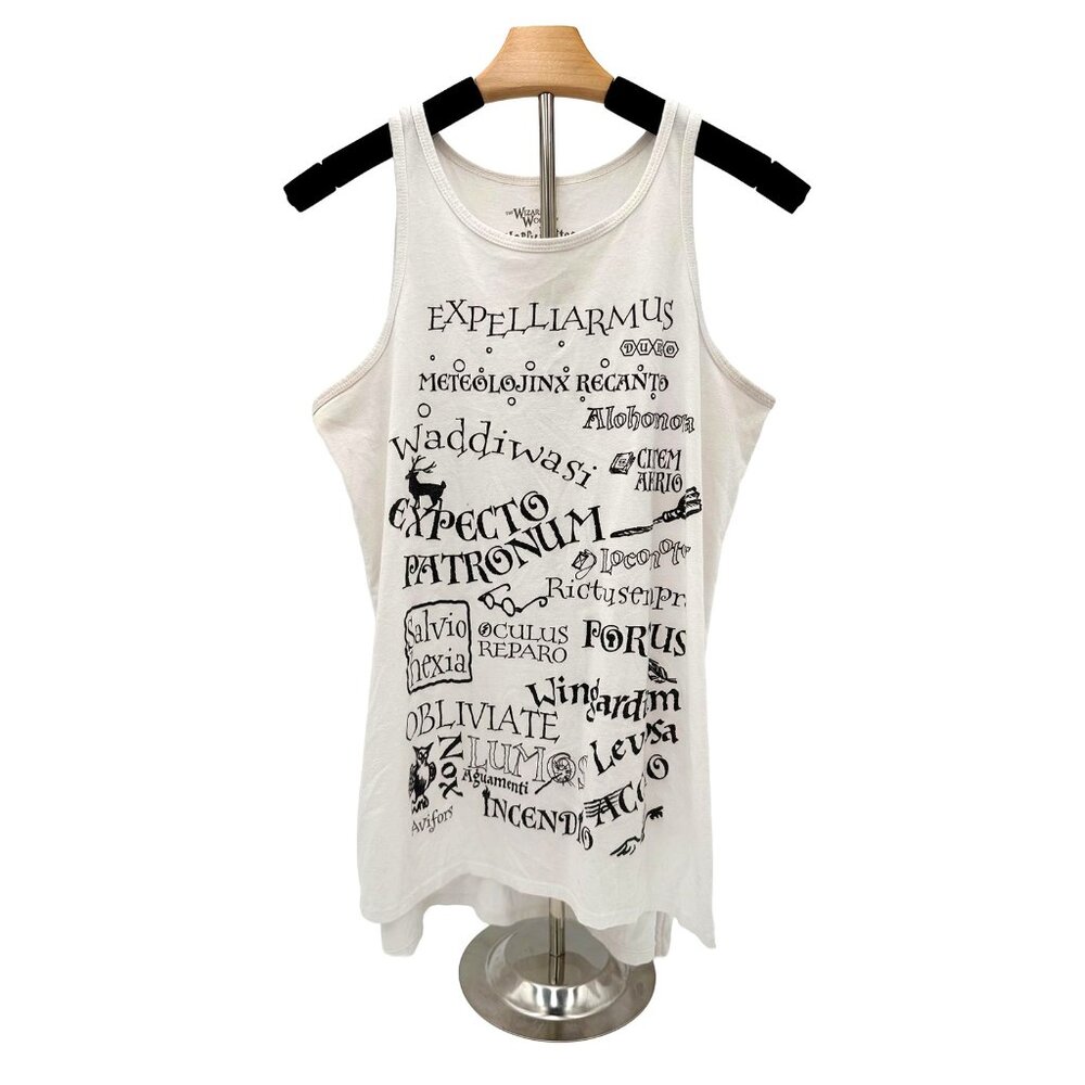 Harry Potter Wizarding World Spells Tank‎ Top White Universal Studios Large